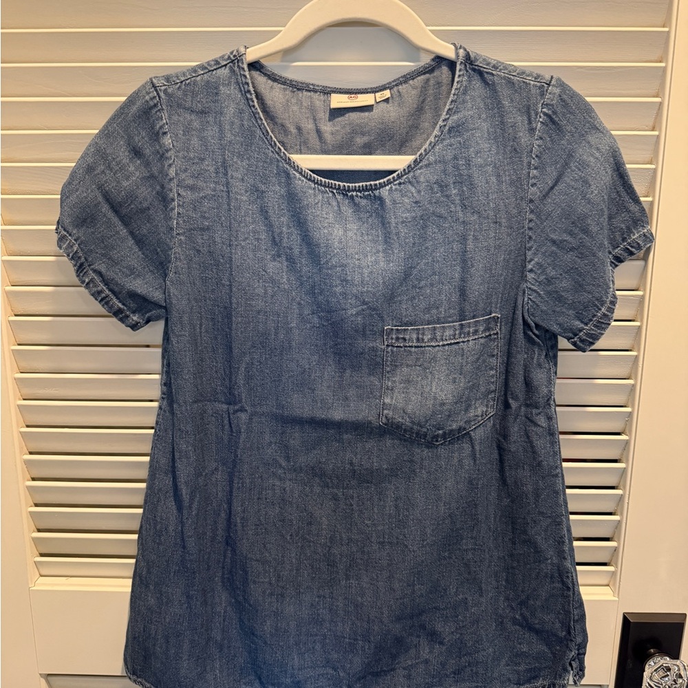 AG Adriano Goldschmied Denim Blue Blouse